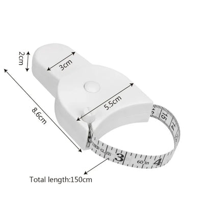 150CM Body Fat Weight Loss Measure Caliper Measuring Tape Gauging Tool Retractable Ruler for Fitness Accurate Tool